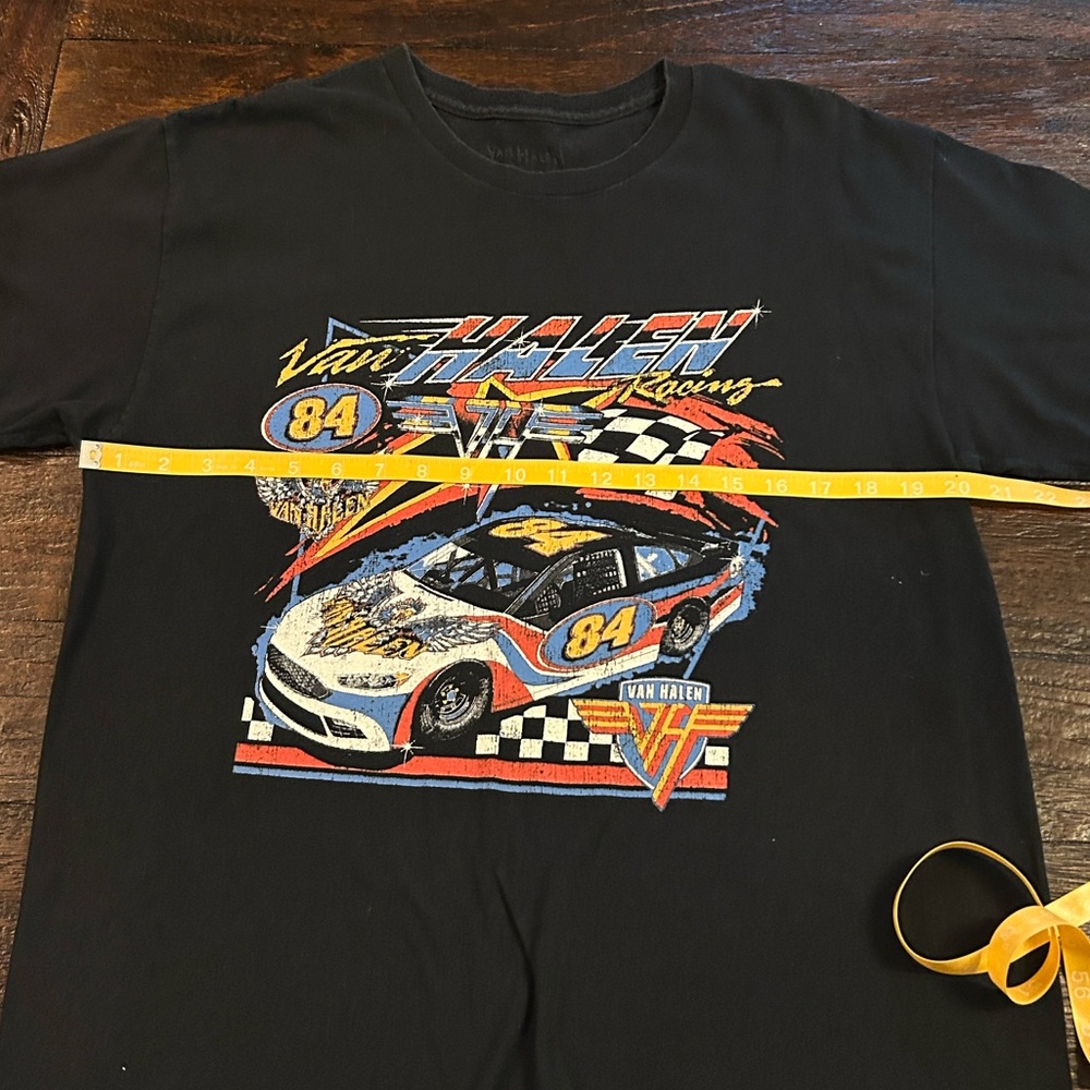 Vintage Style Van Halen Racing Black Tee - Picture 5 of 6